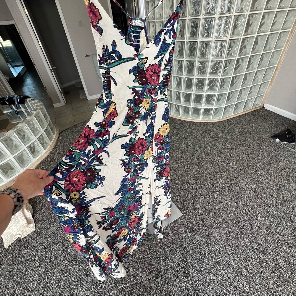 Free People Intimately Blue and Green Sleeveless Maxi Sundress - Picture 11 of 15